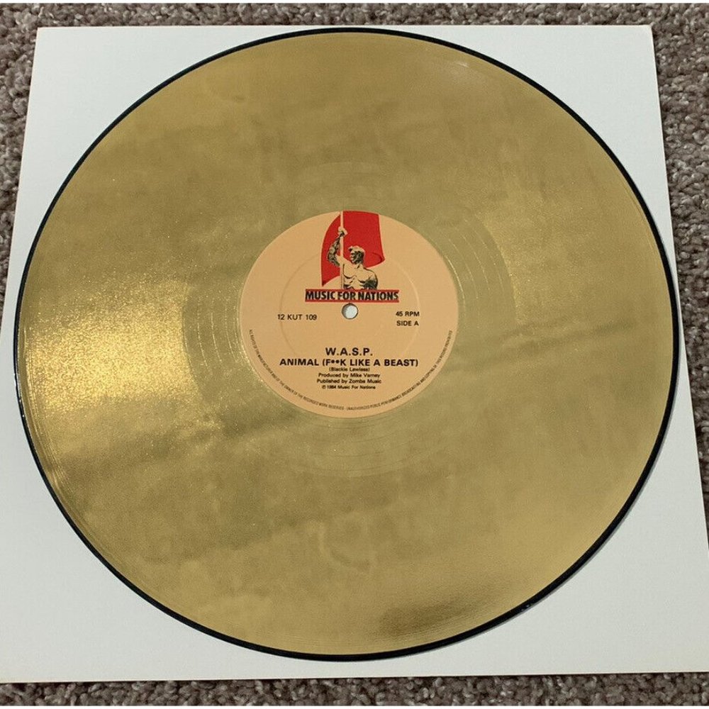 W.A.S.P. – Animal (F**k Like A Beast) 12" Single 1984 Music For Nations [GOLD]